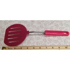 Dark Pink Round Nylon Slotted Spatula Flipper Turner Pancake Ekco?
